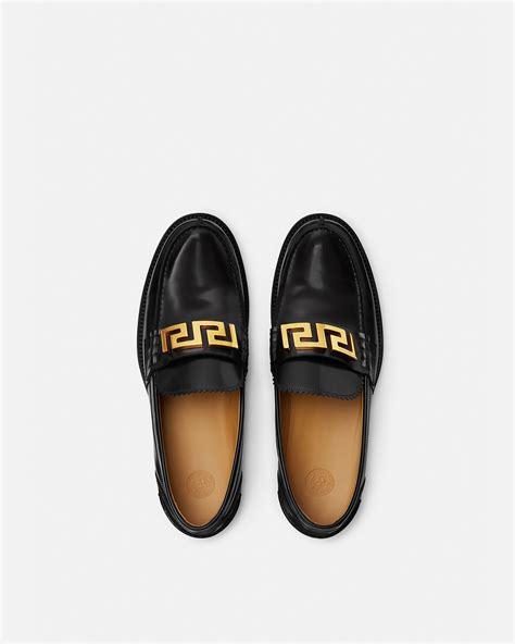 versace greca loafers male black